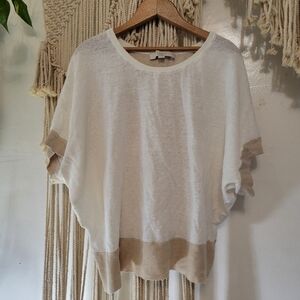 Loft Batwing Linen Cotton Shirt - Size Small